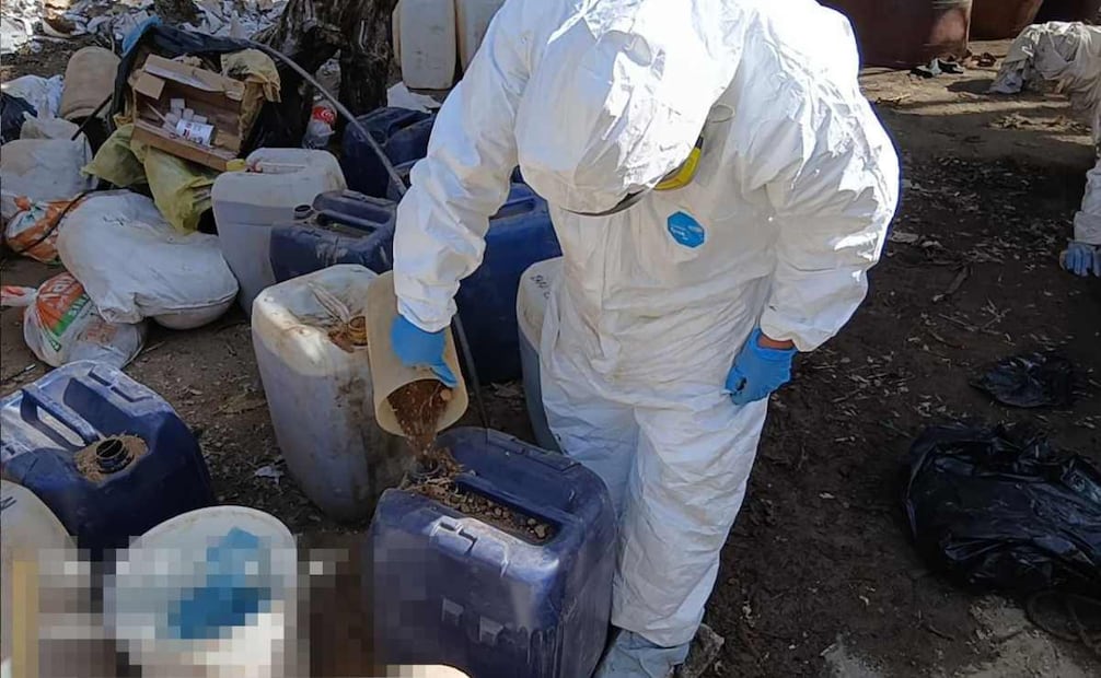 Semar destruyen laboratorios clandestinos. Foto: Especial