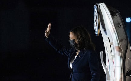 Parte Kamala Harris rumbo a México