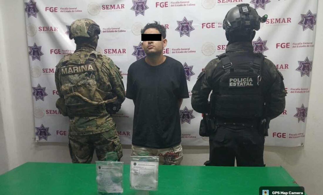 Detienen en Manzanillo a “El Pilas”. Foto: Especial