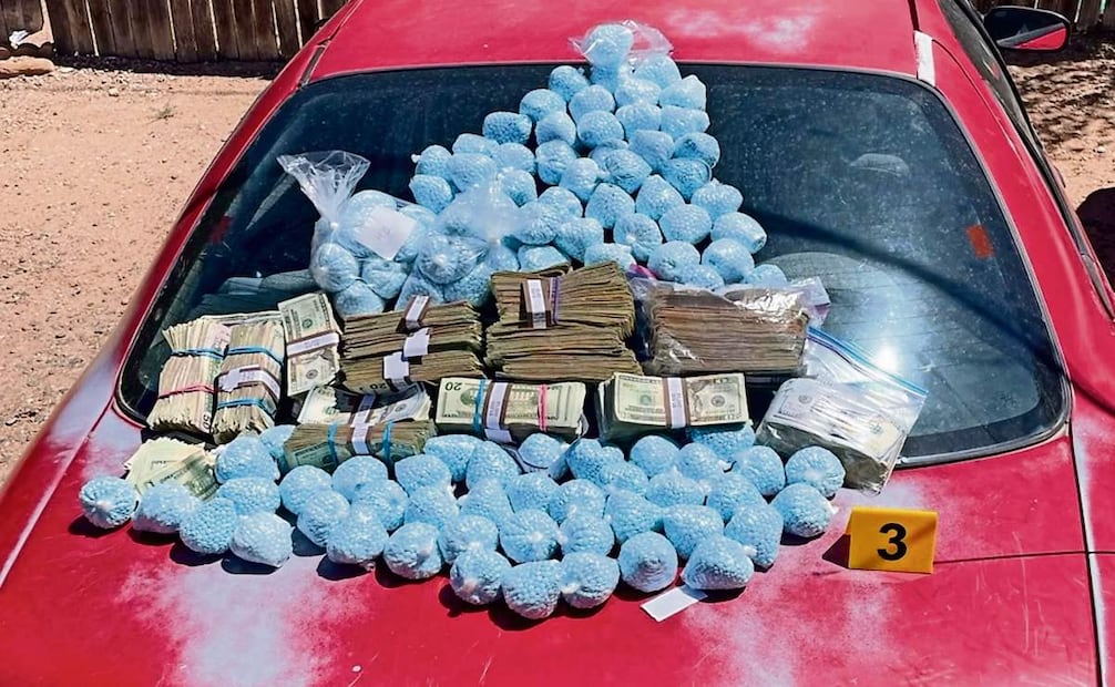 Esta fotografía, proporcionada por la DEA, muestra pastillas que contienen fentanilo, incautadas en abril de 2025 en Nuevo México. Foto: Especial