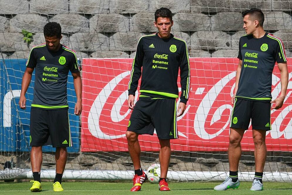 Giovani, Moreno y torres Nilo durante un entrenamiento. Jam Media