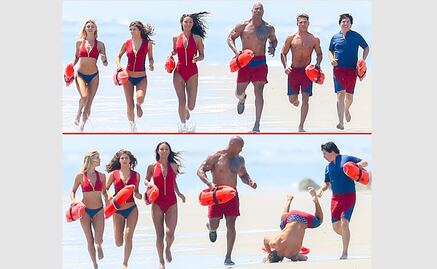 La caída de Zac Efron en "Guardianes de la Bahía"