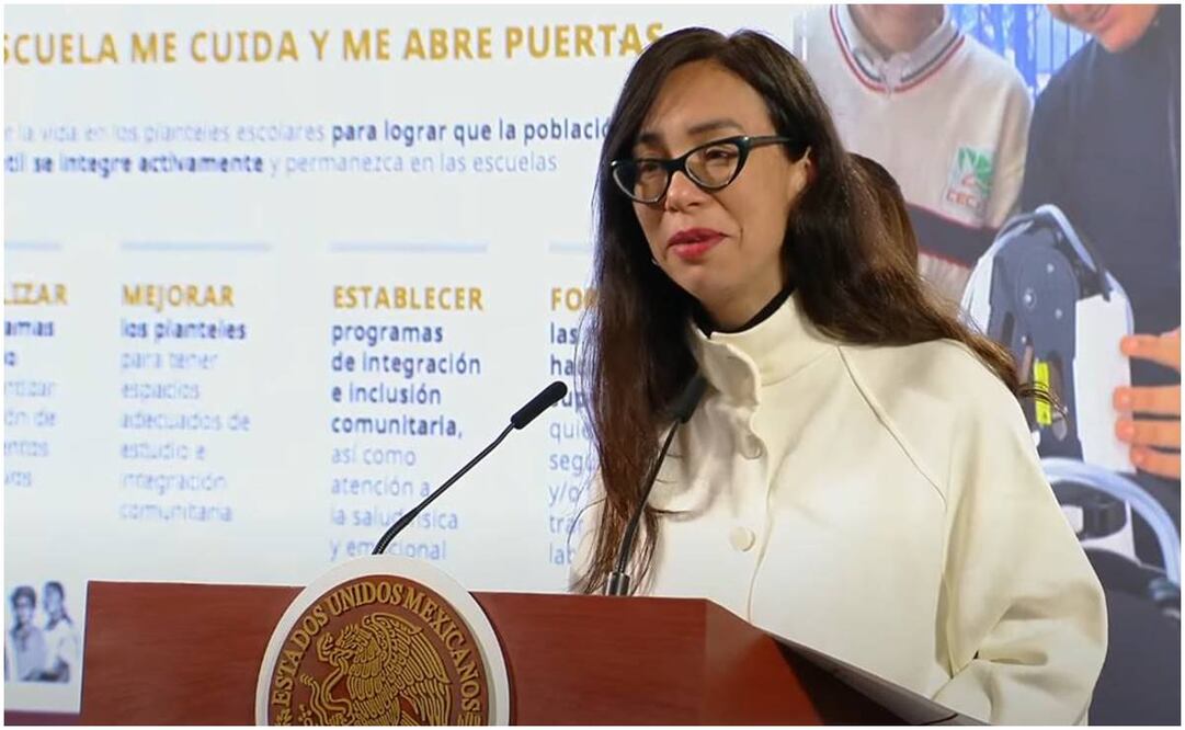 El gobierno federal construirá 20 nuevos planteles de bachillerato en 2025, anunció Tania Rodríguez Mora, subsecretaria de Educación Media Superior, durante la mañanera de este 13 de enero del 2025. Foto: Berenice Fregoso / EL UNIVERSAL