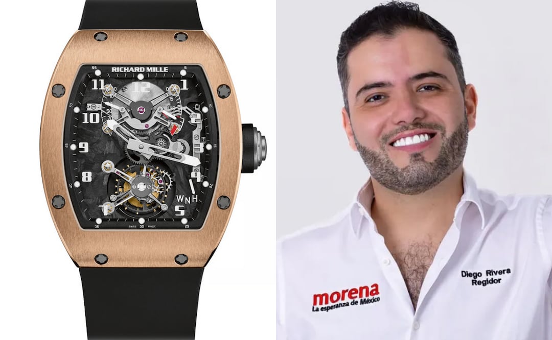 Acusan a alcalde de Tequila de usar reloj de lujo de la marca Richard Mille mientras gobernaba. Foto: Redes sociales