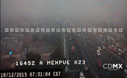 Neblina complica circulación en autopista México-Puebla