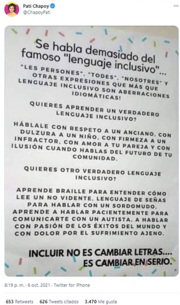 Lenguaje inclusivo genera desacuerdo y burlas entre estos famosos