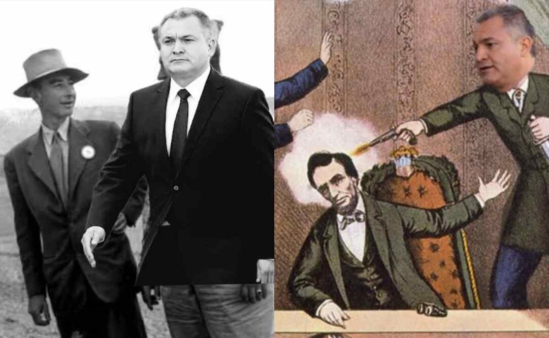 Implicación de García Luna en caso Colosio desata memes. Foto: Tomada de redes sociales @bretonrivera y @FERMOR_23