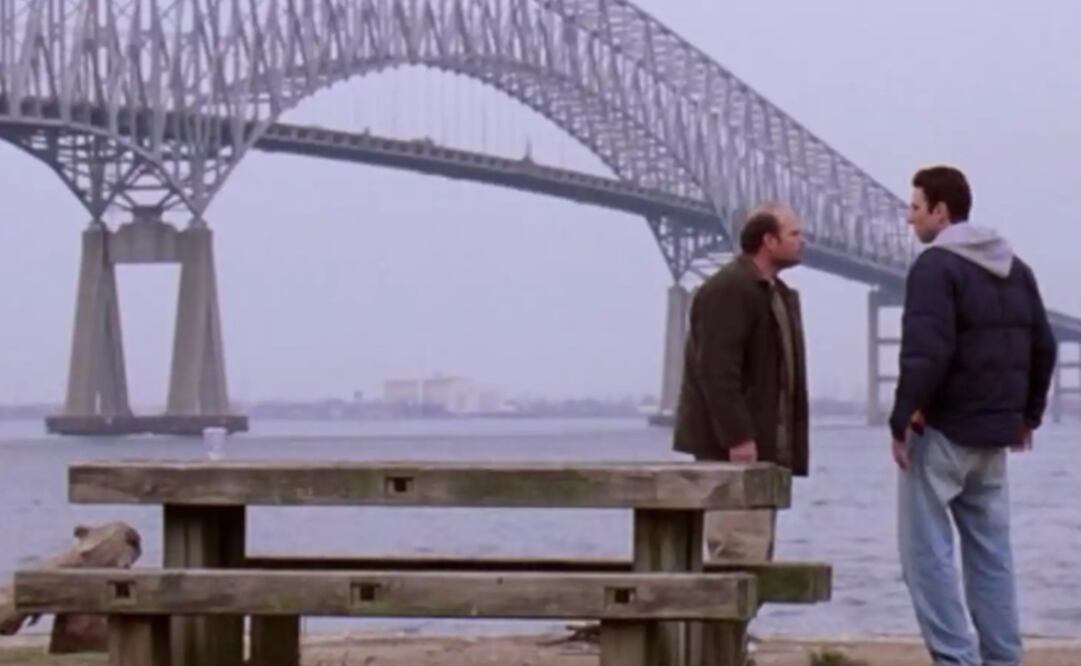El puente de Baltimore en la cinta "The Wire". Foto: Captura.