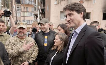 Justin Trudeau, primer ministro de Canadá, también visita Ucrania