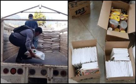 Apoyan con despensas y cobertores a desplazados de Aldama, Chiapas