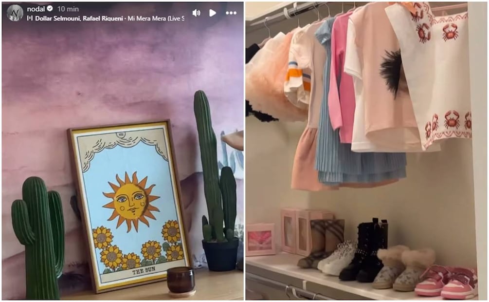 Christian Nodal muestra aspectos de la habitación de su hija Inti. 
Fotos: Instagram nodal