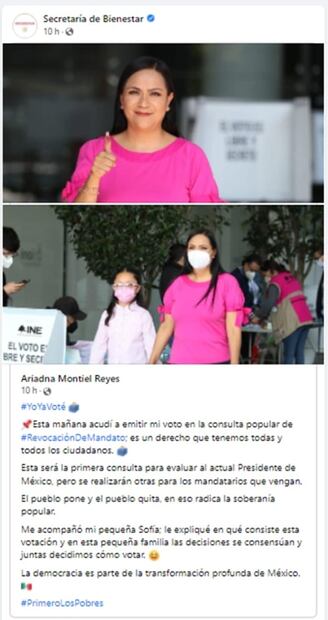 Pide INE a secretaria de Bienestar bajar tuit; no incurrí en ninguna falta, responde