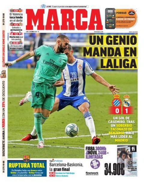 La genialidad de Benzema roba las portadas