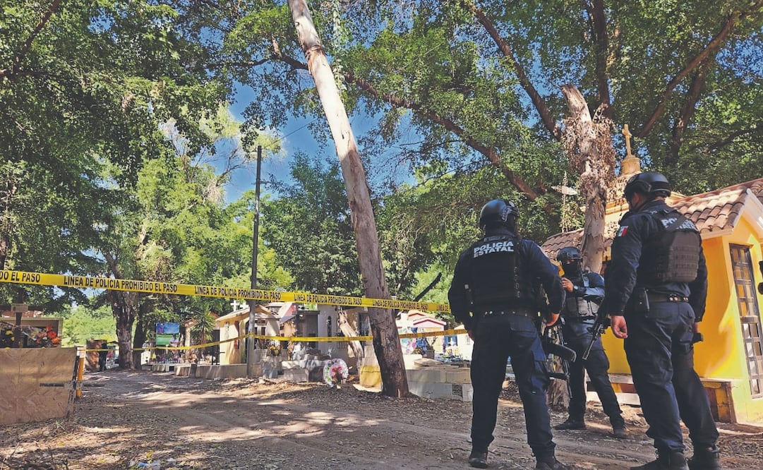 En el panteón municipal de la colonia 21 de Marzo, en la capital de Sinaloa, fue encontrado el cuerpo de un hombre, quien fue asesinado a balazos. Foto Especial