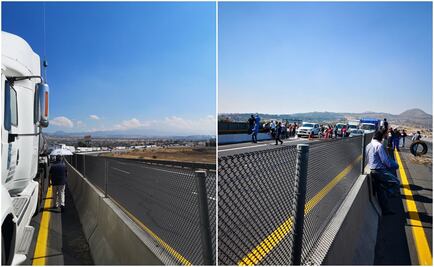 Pobladores prolongan 4 horas bloqueo en Circuito Exterior Mexiquense