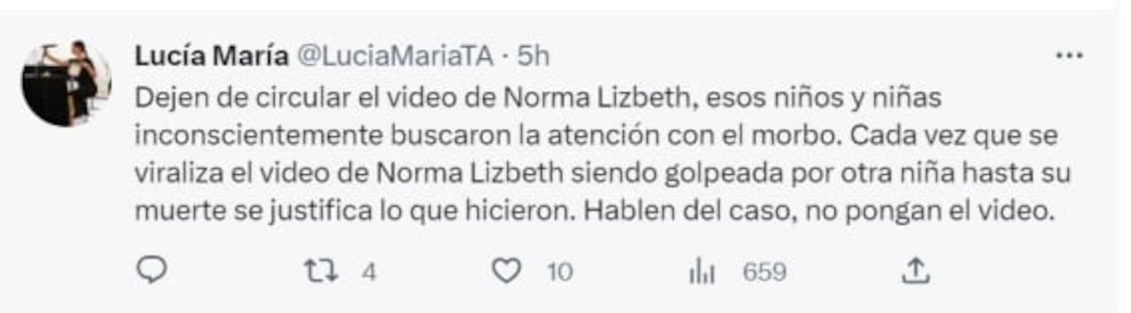 Norma Lizbeth: Piden no revictimizar a la menor y dejar de compartir el video en el que la golpean