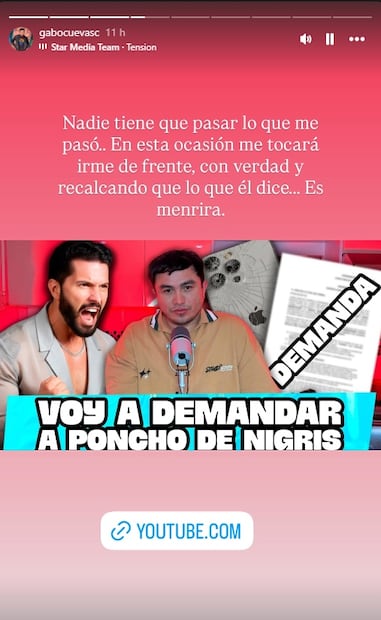 Gabo Cuevas anuncia posible demanda contra Poncho De Nigris. Foto: Captura de pantalla