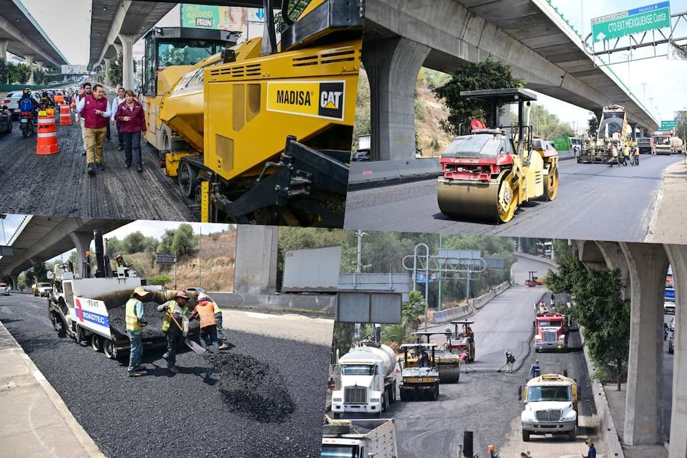 Obras en Periférico Norte. Foto: Especial