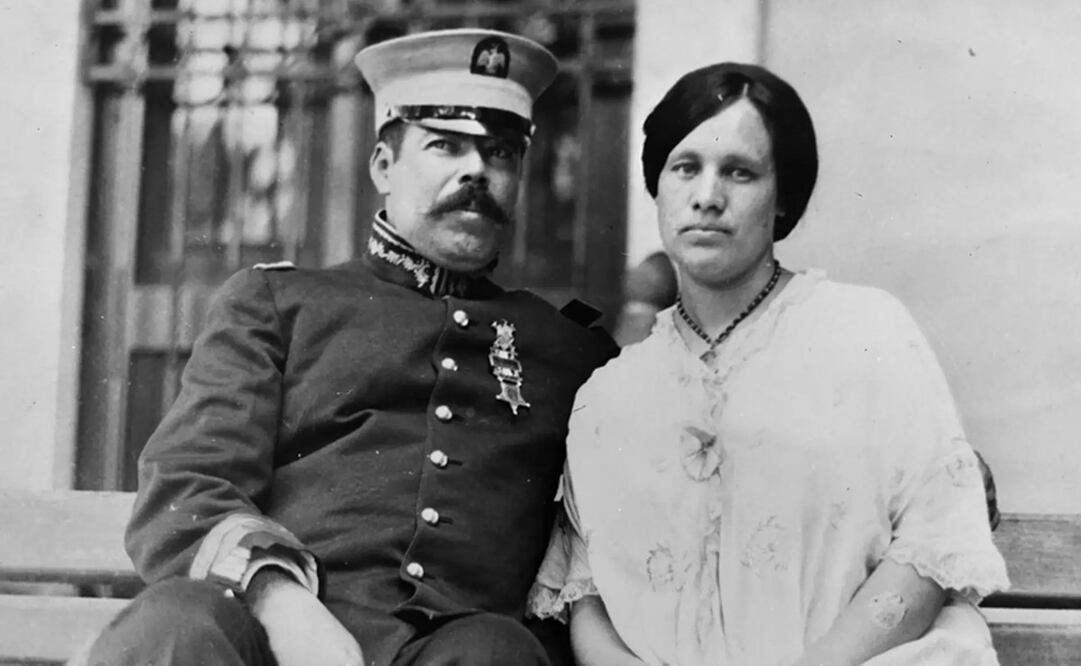 Pancho Villa y Luz Corral. La pareja contrajo matrimonio el 28 de mayo de 1911, la felicidad de su amor la coronó el nacimiento de su hija Luz Elena, quien murió el 14 de julio de 1913 cuando tenía apenas un año seis meses de vida. Foto: Mediateca INAH.