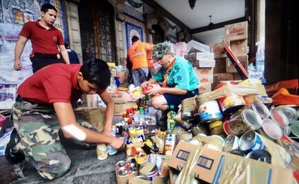 ​Trasladan 32.5 toneladas de víveres a damnificados por sismo
