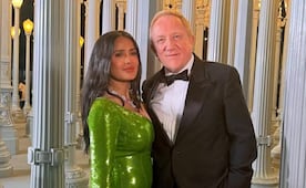 Salma Hayek ya es "abuela", la actriz presume tierna foto con el nuevo bebé de la familia 