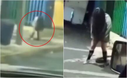 Policías de CDMX captan a mujer con aspecto aterrador, se asustan y huyen del lugar; video se viraliza