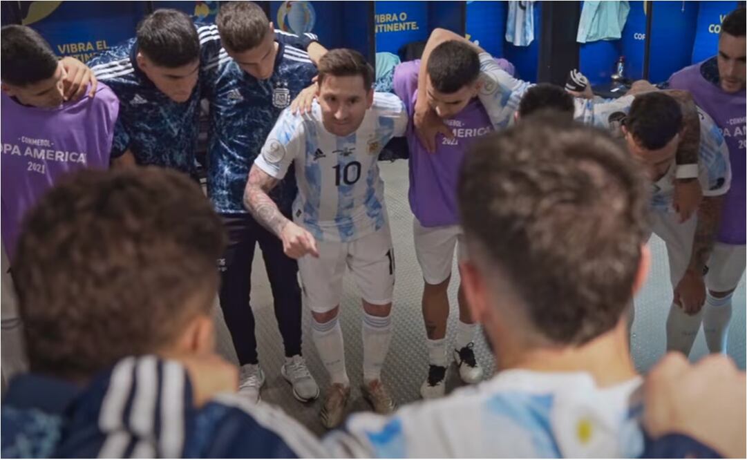 Messi en los vestidores del Maracaná / FOTO: ESPECIAL