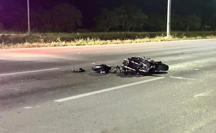 Arrancones en la carretera Mérida-Progreso provocan accidente; hay un motociclista con heridas graves