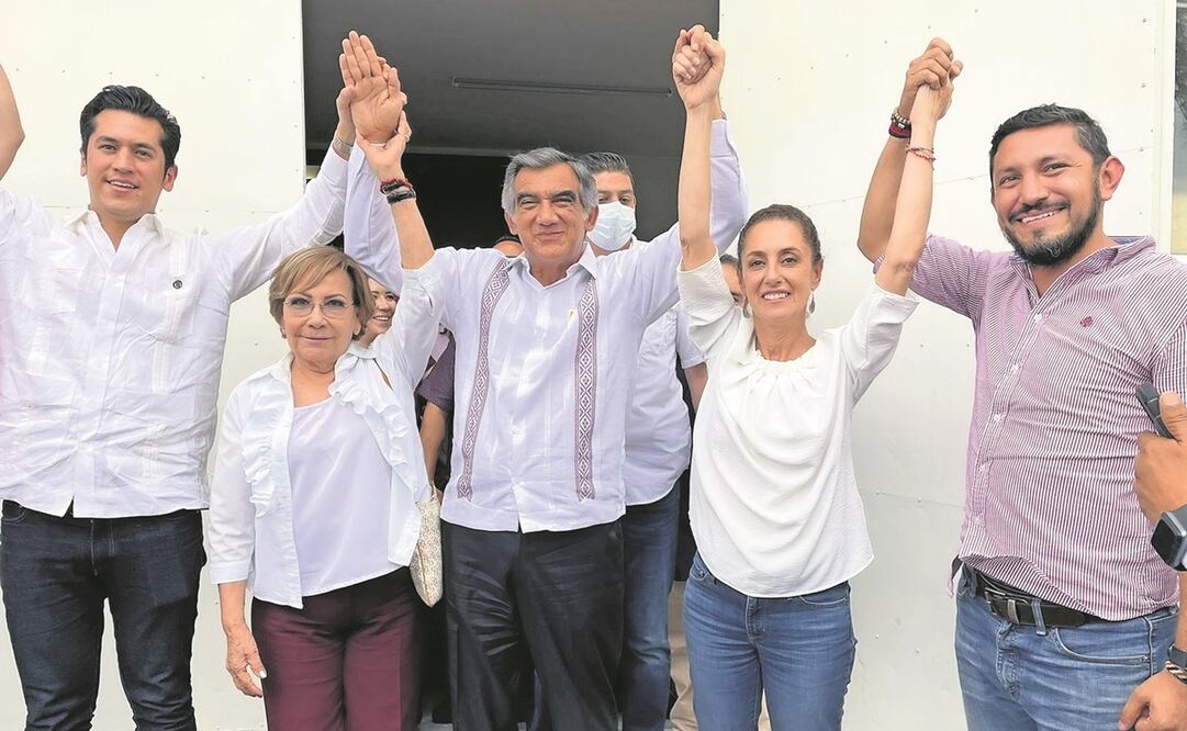 Claudia Sheinbaum viajó a Tamaulipas para apoyar a Américo Villarreal. 