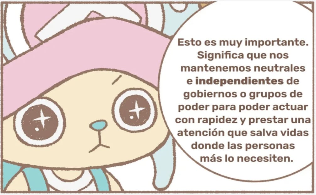 Médicos Sin Fronteras reconoce a Tony Tony Chopper como colaborador oficial. Foto: Captura de pantalla