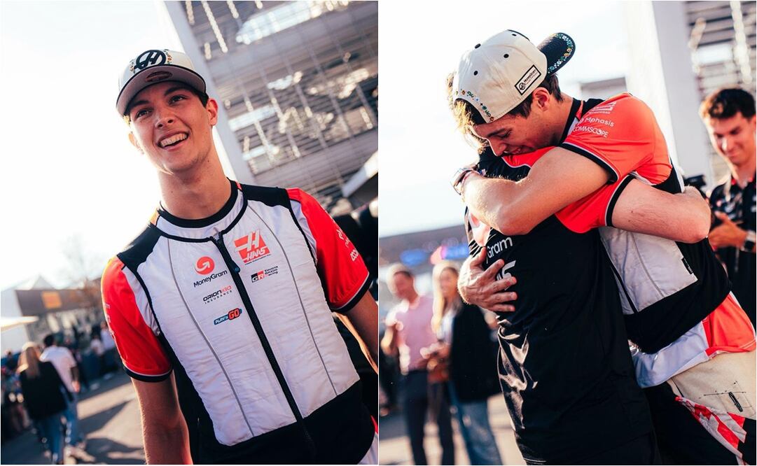 Oliver Bearman de la escudería Haas celebra su cuarto lugar en el GP de México 2025 | FOTO: @haasf1team