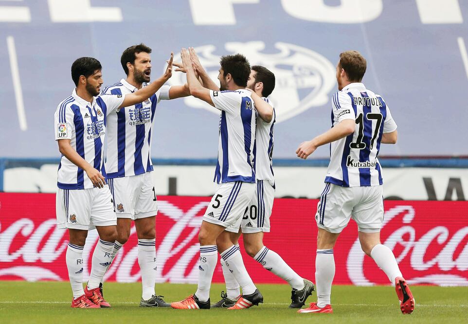 La Real Sociedad mostró apoyo para su técnico David Moyes (MANUEL BRUQUE. EFE)