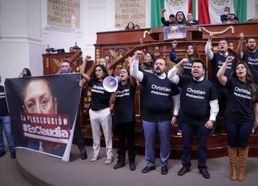 Caso de Von Roehrich: Panistas protestan contra Sheinbaum en Congreso de la CDMX