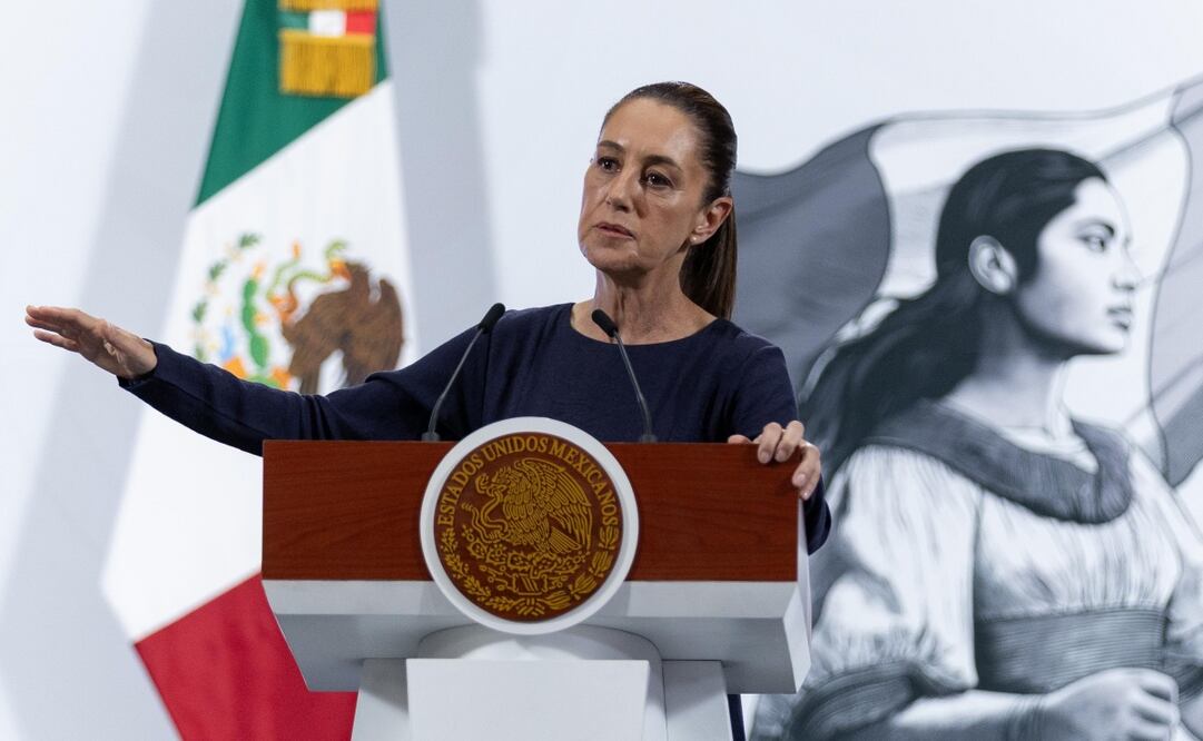 Conferencia de prensa de Claudia Sheinbaum el 5 de mayo de 2025 en Palacio Nacional. Foto: Hugo Salvador / EL UNIVERSAL