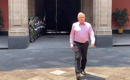 AMLO regresa a Palacio Nacional, tras gira de trabajo privada por Puebla