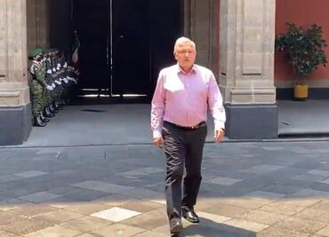 AMLO regresa a Palacio Nacional, tras gira de trabajo privada por Puebla