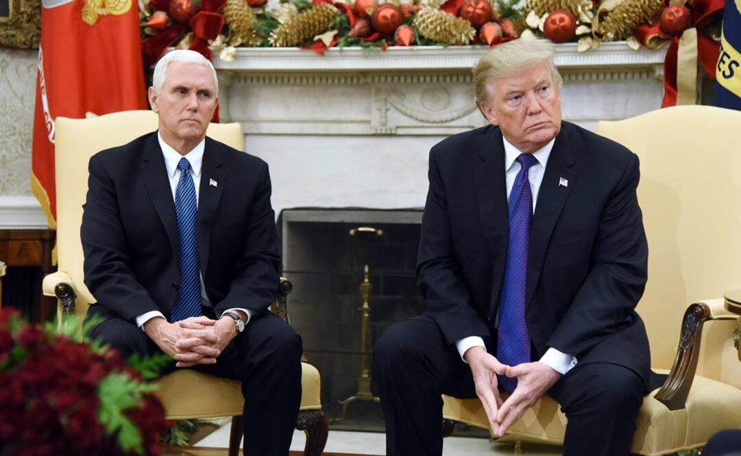 El presidente estadounidense Donald Trump, y su vice presidente Mike Pence (Foto: EFE)