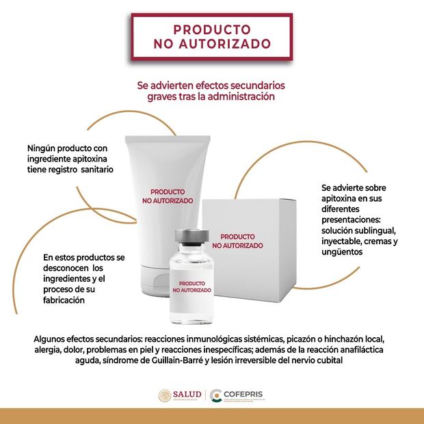 Cofepris alerta por uso de Apitoxina. Foto: Cofepris