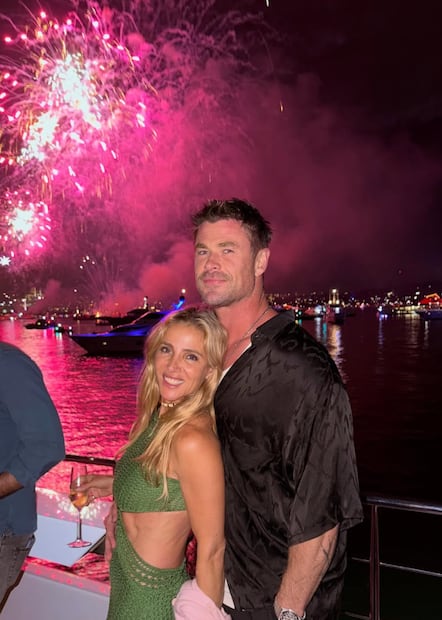 Chris Hemsworth y Elsa Pataky reciben juntos el 2026 y lo comparten en redes.
