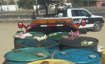 Aseguran más de mil litros de combustible abandonados en municipio de SLP