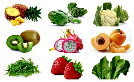 Primavera en frutas y vegetales