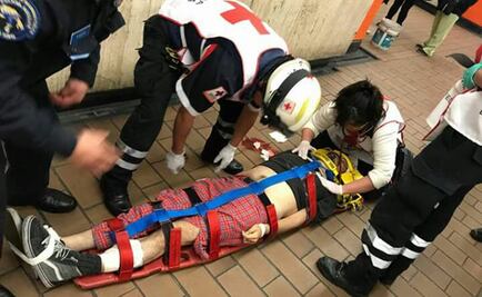 Hombre recibe golpe al asomar la cabeza en túnel del Metro