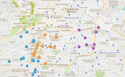 MAPA. Puntos rojos en la CDMX
