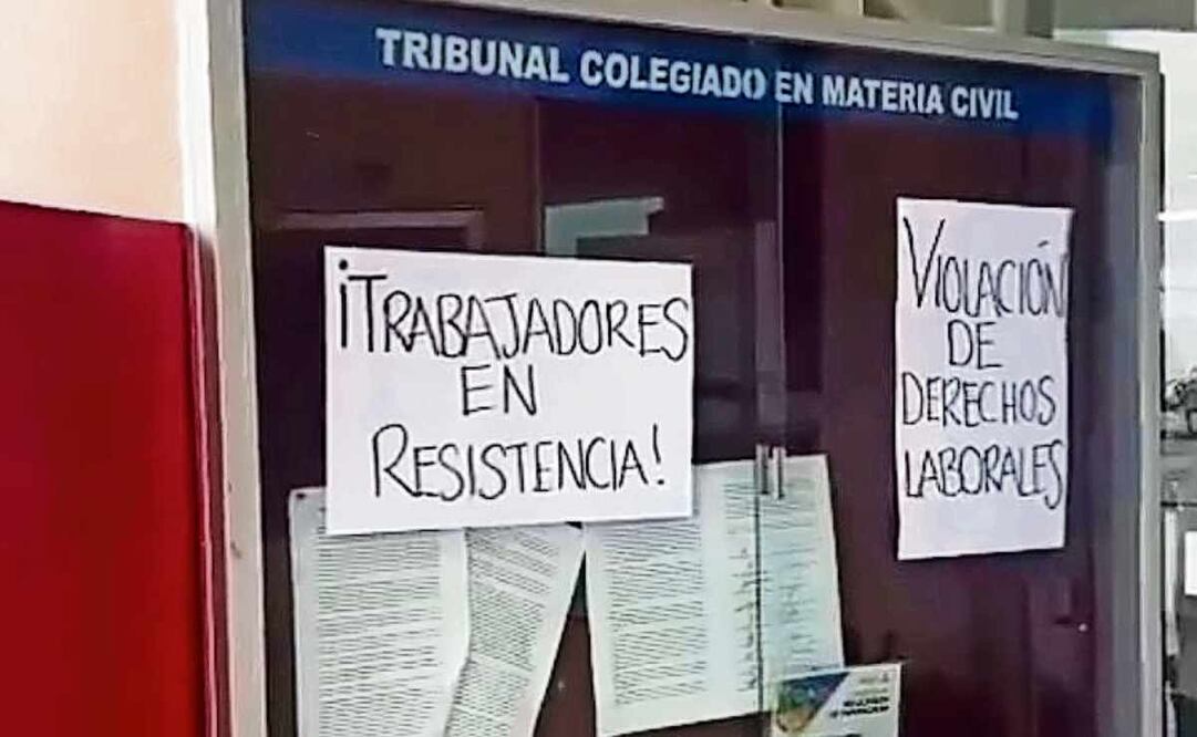 Trabajadores del PJF iniciaron un paro de labores debido a la reducción del presupuesto al CJF que no ajusta para pagarles las prestaciones laborales contempladas en el contrato 21 de enero. Foto: Especial