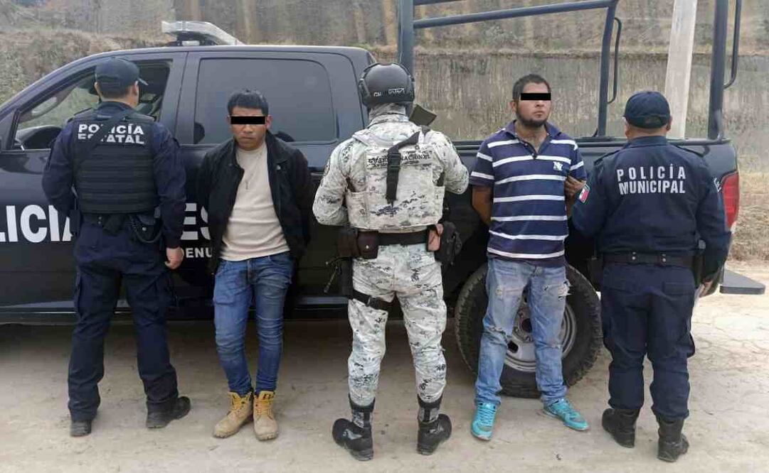 Dason “N” y Pedro “N” de 20 y 23 años de edad, formaban parte de la banda criminal denominada “Motoratones. Foto: Especial