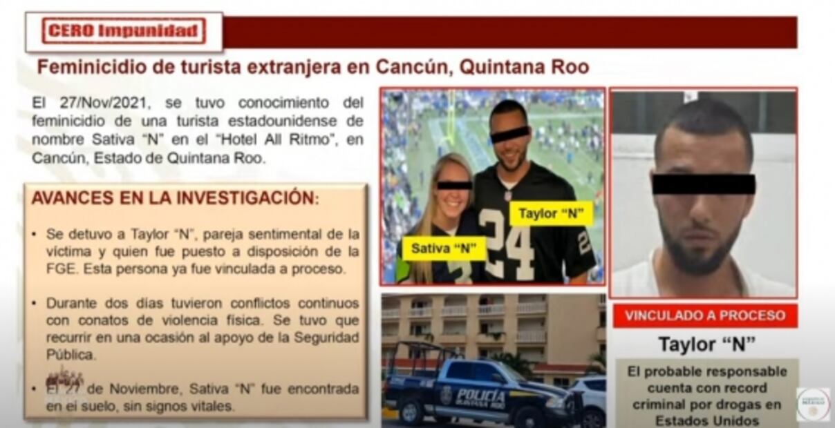 SSPC presenta avances del feminicidio en Cancún de Dayami “La Barbie de la Salsa”