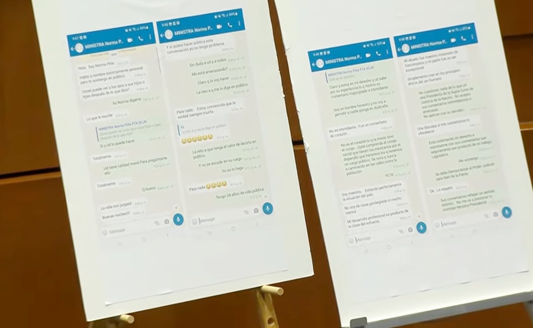Senador Armenta exhibe mensajes para intimidarlo. Foto: Captura de pantalla