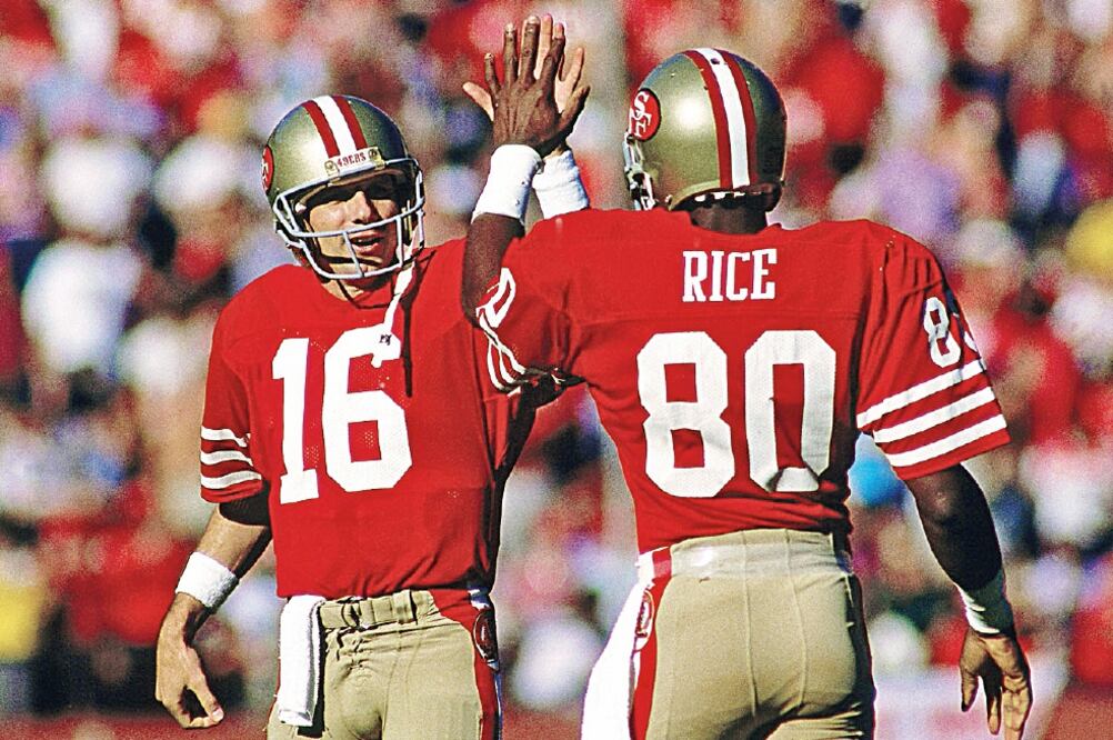 Joe Montana y Jerry Rice, elegidos para formar parte del ‘Golden Team’ en el cincuentenario del Super Bowl (ARCHIVO. EL UNIVERSAL)