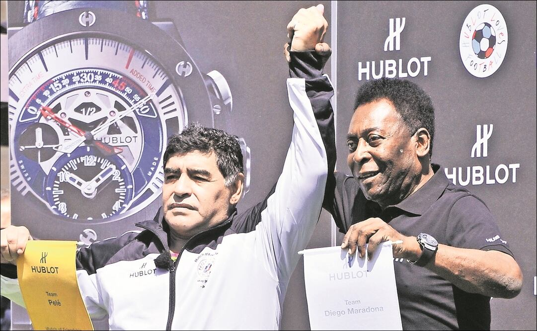 Maradona y Pelé en el 2001