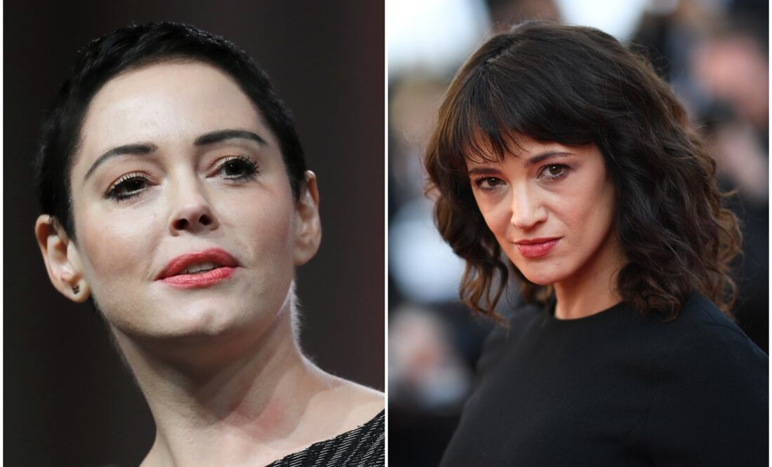 Rose McGowan y Asia Argento. Foto: AP/Paul Sancya, archivo - Loic Venance / AFP